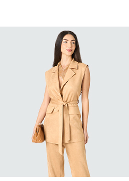 Gilet femme camel