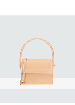 Mini bag nude in vernice
