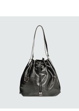 Sac à dos noir brillant