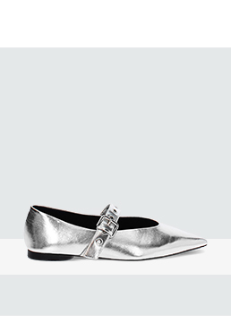 Ballerines argentées pointues