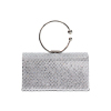 Mini bag argento con pietre scintillanti