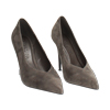 Escarpins gris en microfibre avec talon de 10 cm