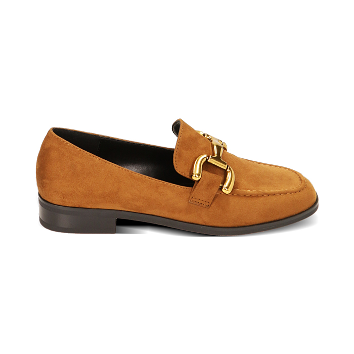 WOMEN SHOES MOCASSINS MICROFIBER COGN