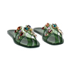 Sandales plage femme vertes