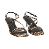 Sandale à talons femme léopard en satin