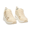 Sneakers beige con tacco 6,5 cm