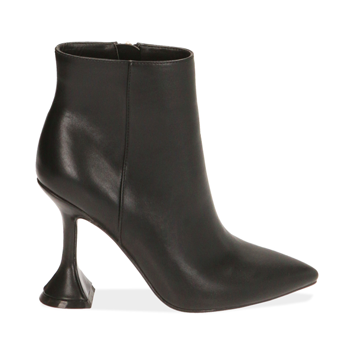 Ankle boots neri, tacco 10 cm 