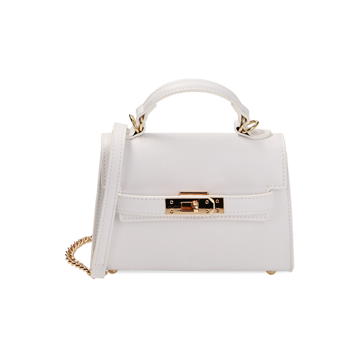 Borsa a trapezio bianca
