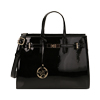 Sac à main noir en vernis
