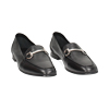 Mocassin noir en cuir