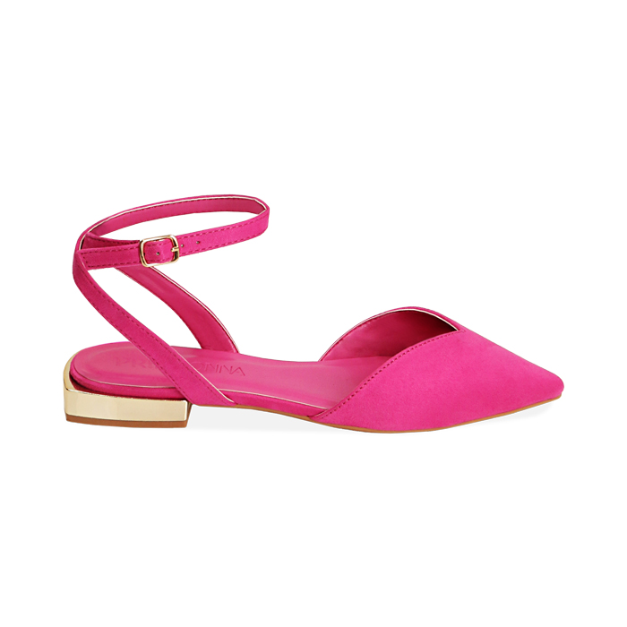 Ballerine slingback fucsia in microfibra