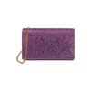 Pochette viola con strass
