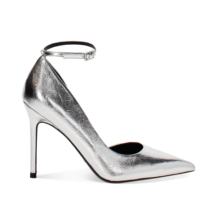 Sandalias sandalia abierta plateado con tacón de 10,7 cm