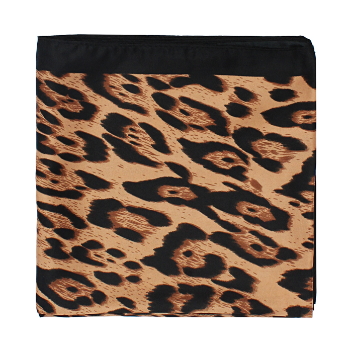 Foulard da donna leopard-marrone
