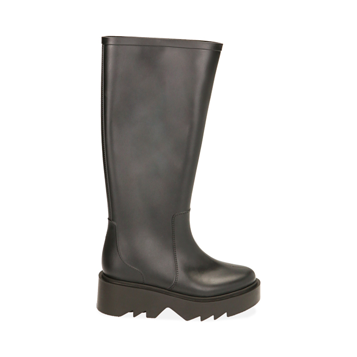 Botas de lluvia de pvc negro