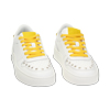 Baskets blanc-jaune