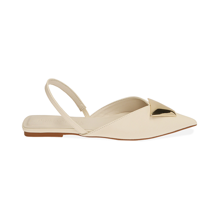 Ballerine panna maxi borchia