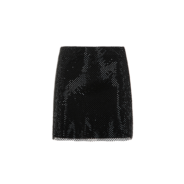 Jupe noire avec pierres scintillantes
