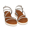 Sandali argento,zeppa 4,5 cm
