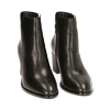 Ankle boots neri in pelle, tacco 6,5 cm 