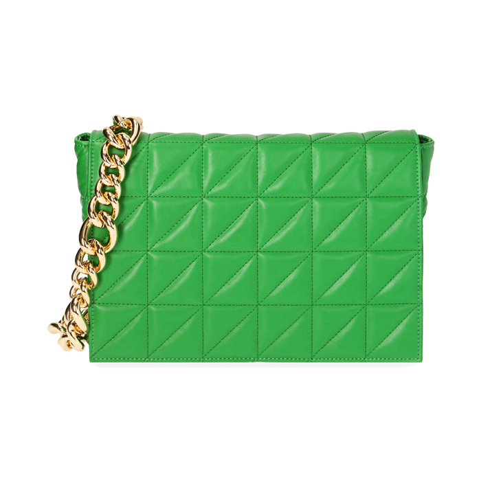 Borsa a spalla donna verde matelassé | Primadonna Collection