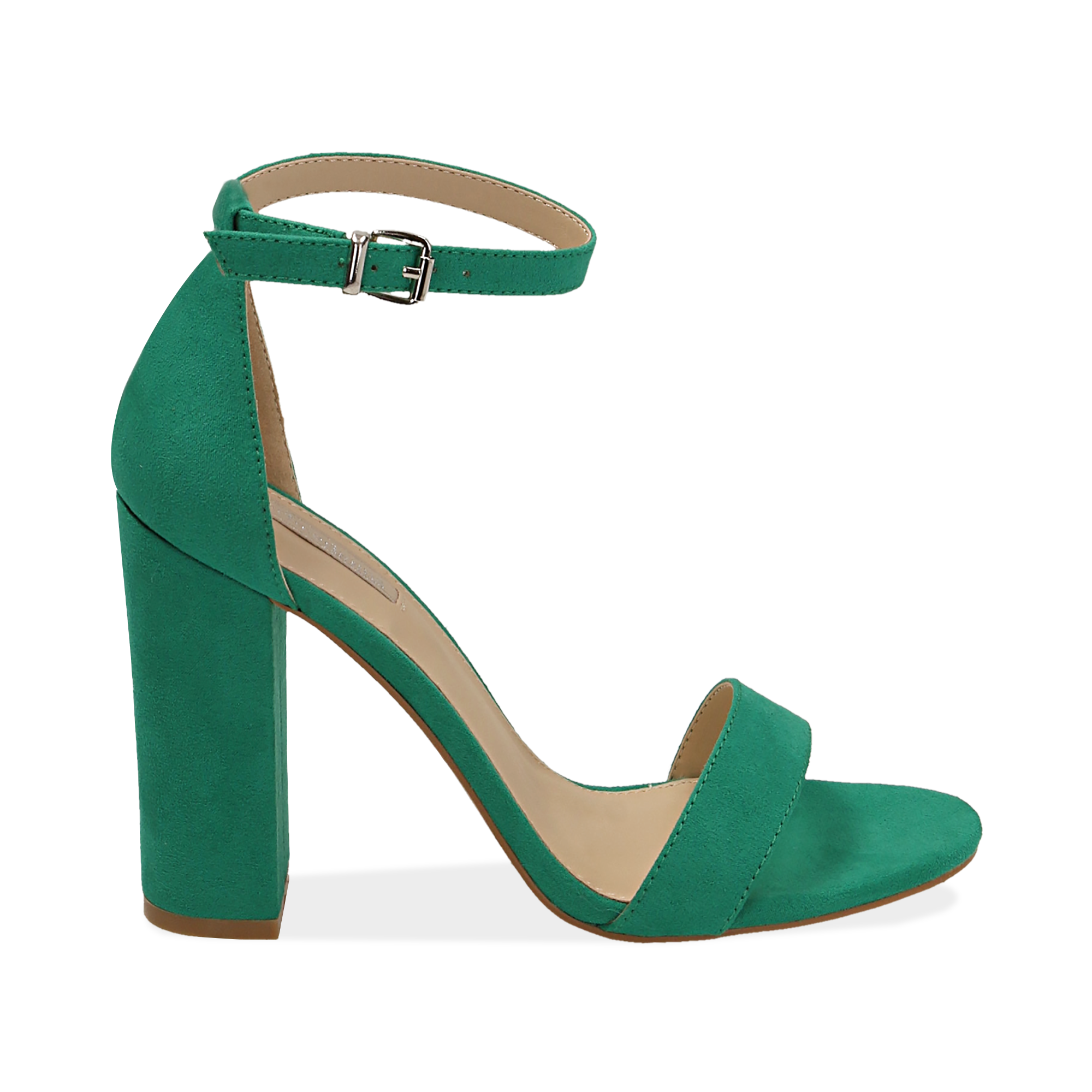 sandali tacco verdi