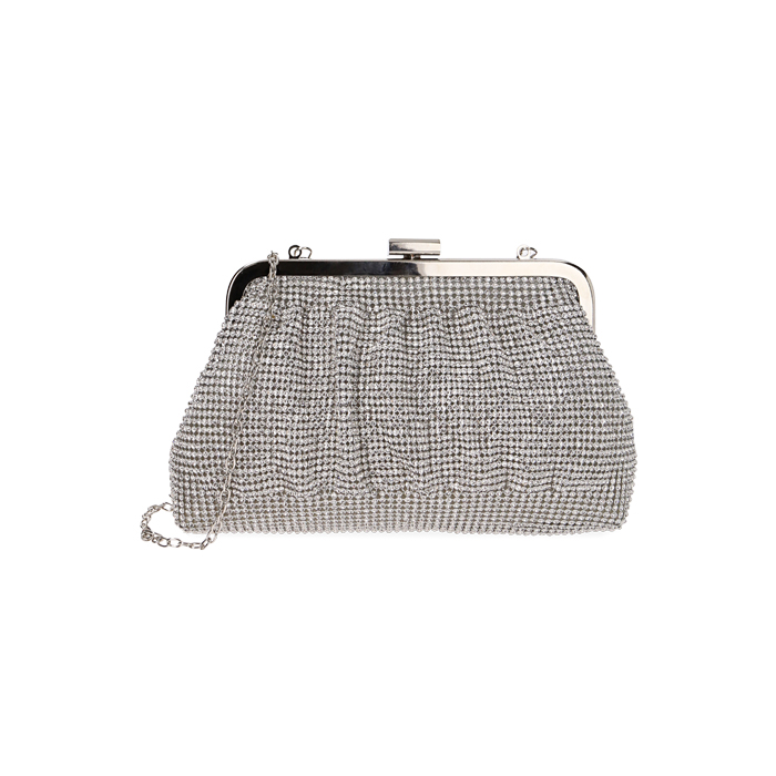 Mini bag bon ton argento metallico 