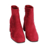 Bottines bordeaux en microfibre, talon de 7 cm