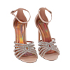 WOMEN SHOES SANDAL SATIN NUDE