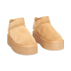 Bottines d'hiver camel en daim avec talon de 4,5 cm