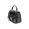 Mini bag nera lucida con tracolla removibile