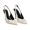 Décolleté slingback panna in naplak con tacco di 10 cm da donna