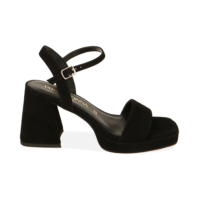 ZAPATOS SANDALIA SUEDE NERO