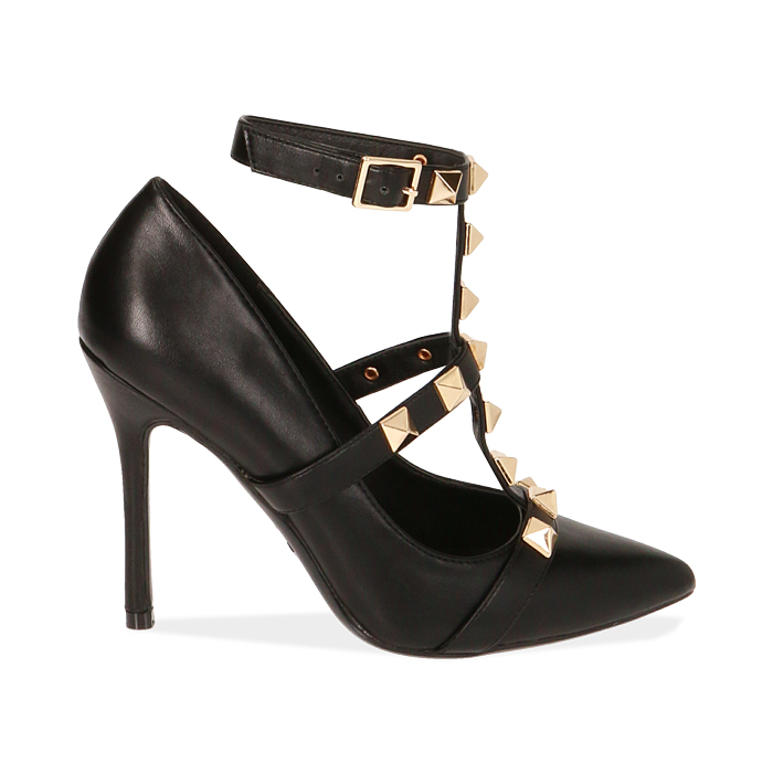 Décolleté da donna borchiate nere, tacco 11 cm | Primadonna Collection