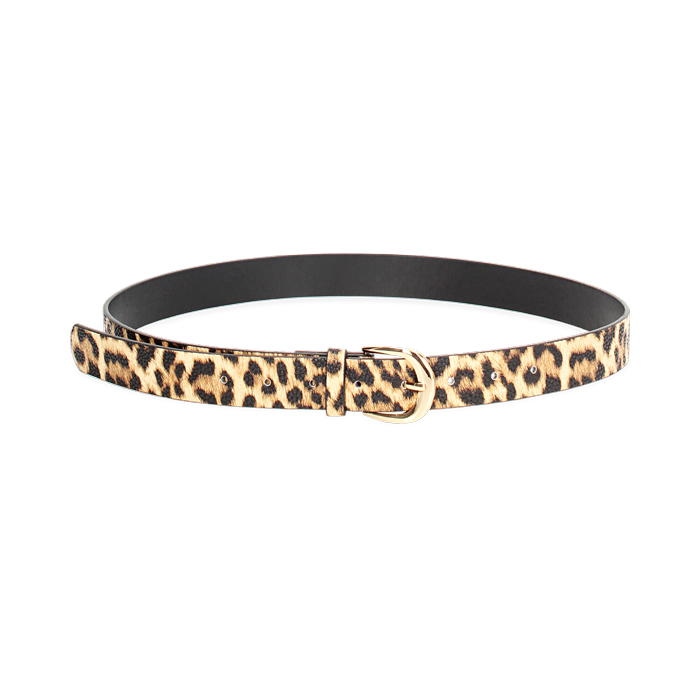 Cinturón de mujer leopardo sencillo