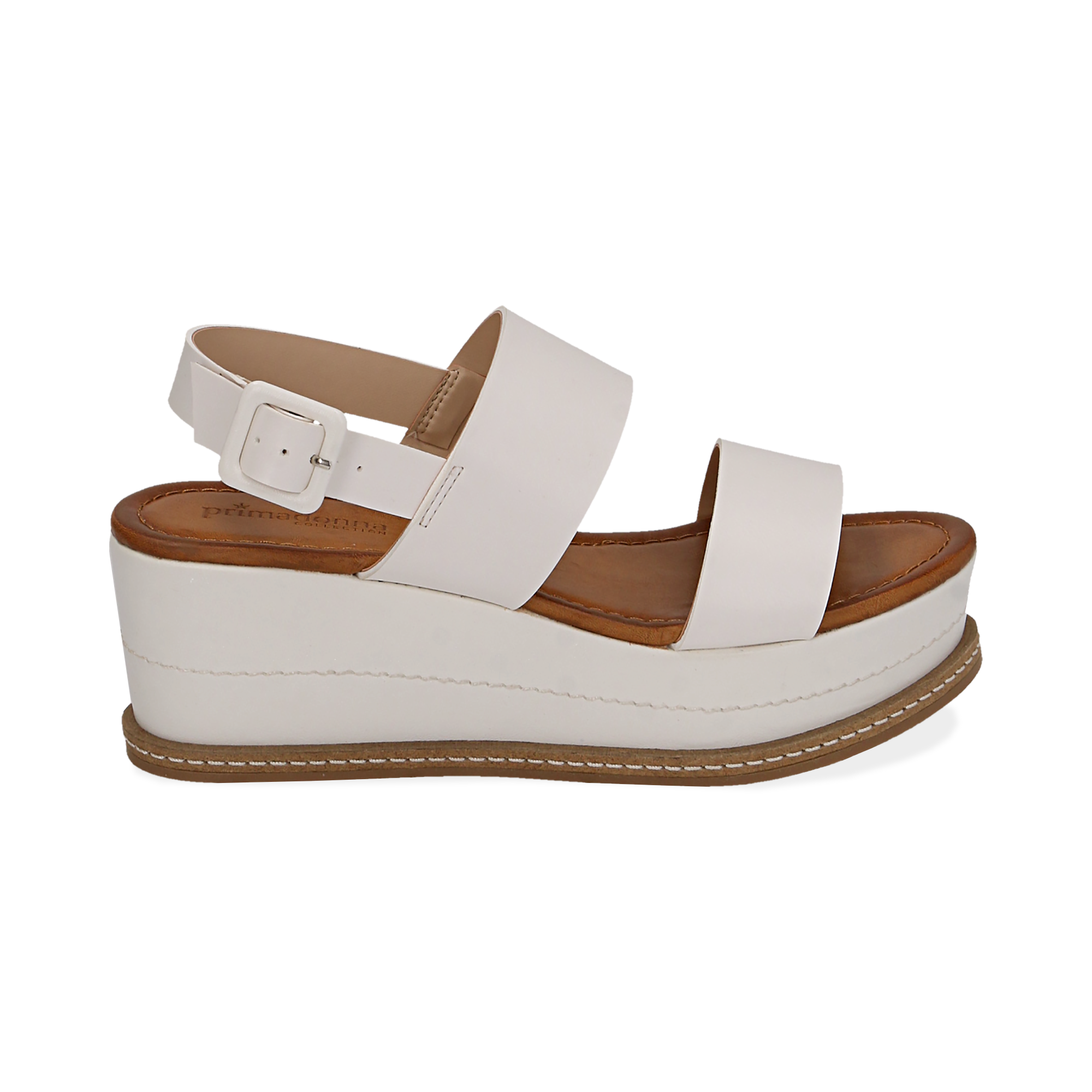 sandali bianchi con plateau