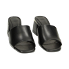 Mules Open Toe nere, tacco 6 cm