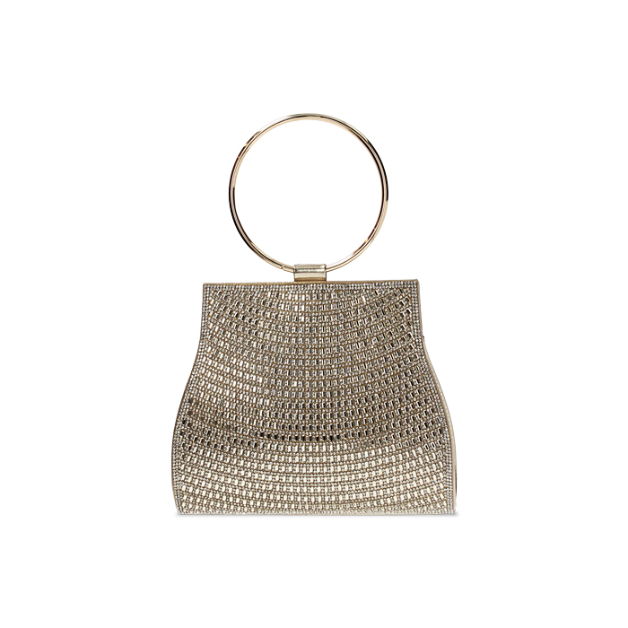 Mini bag oro con pietre scintillanti