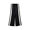 Pantalone tuta in velluto nero e panna