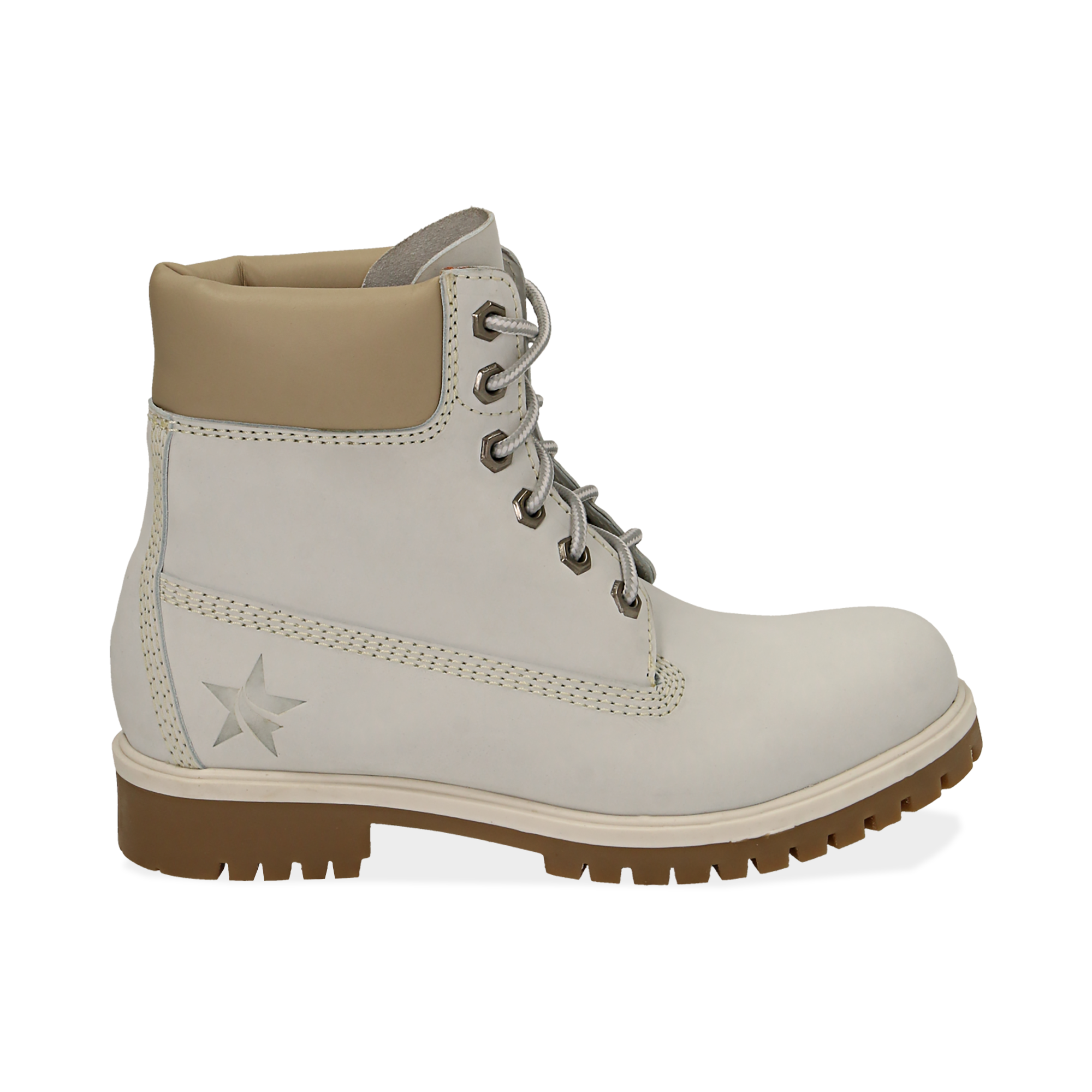 Botas en nabuk color blanco