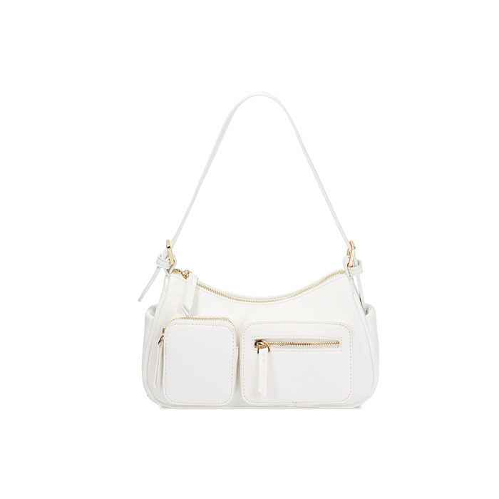 Mini bag donna bianca con tasche