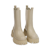 Bottines Chelsea blanc cassé, talon 5,5 cm 