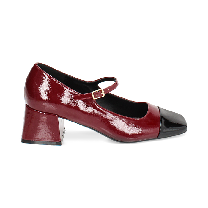 Decollete bordeaux in naplak tacco 5 5 cm Primadonna Collection