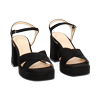 Sandale à talon femme noire avec plateau
