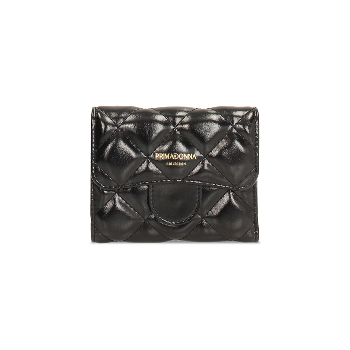 Portefeuille noir brillant avec détails élégants