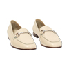 Mocassin cr&egrave;me en cuir