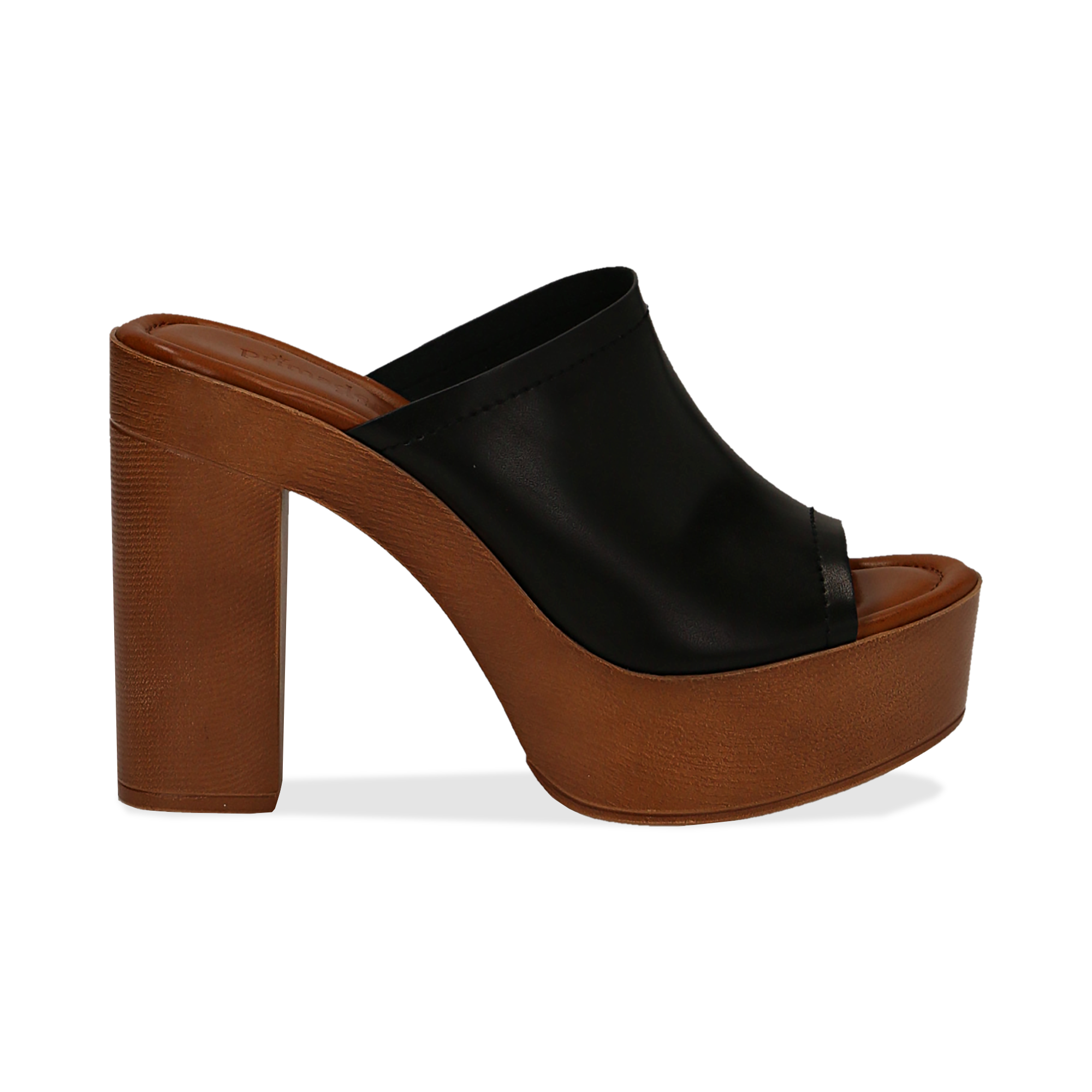 Sandali Cuoio Primadonna Tacco Nero Legno R5jc34SAqL