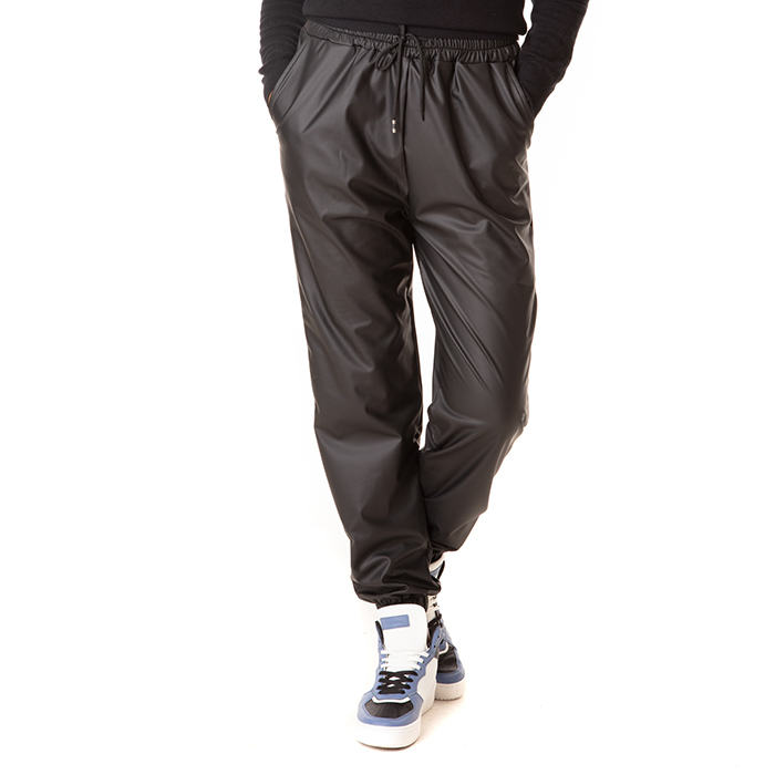 Joggers neri con coulisse