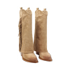 Bota texana taupe tac&oacute;n 8 cm