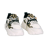 Zapatillas blancas con estampado de leopardo